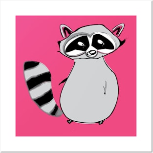 Raccoon Illustration Posters and Art